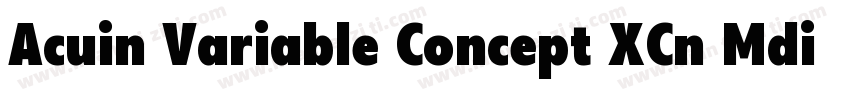 Acuin Variable Concept XCn Mdi字体转换